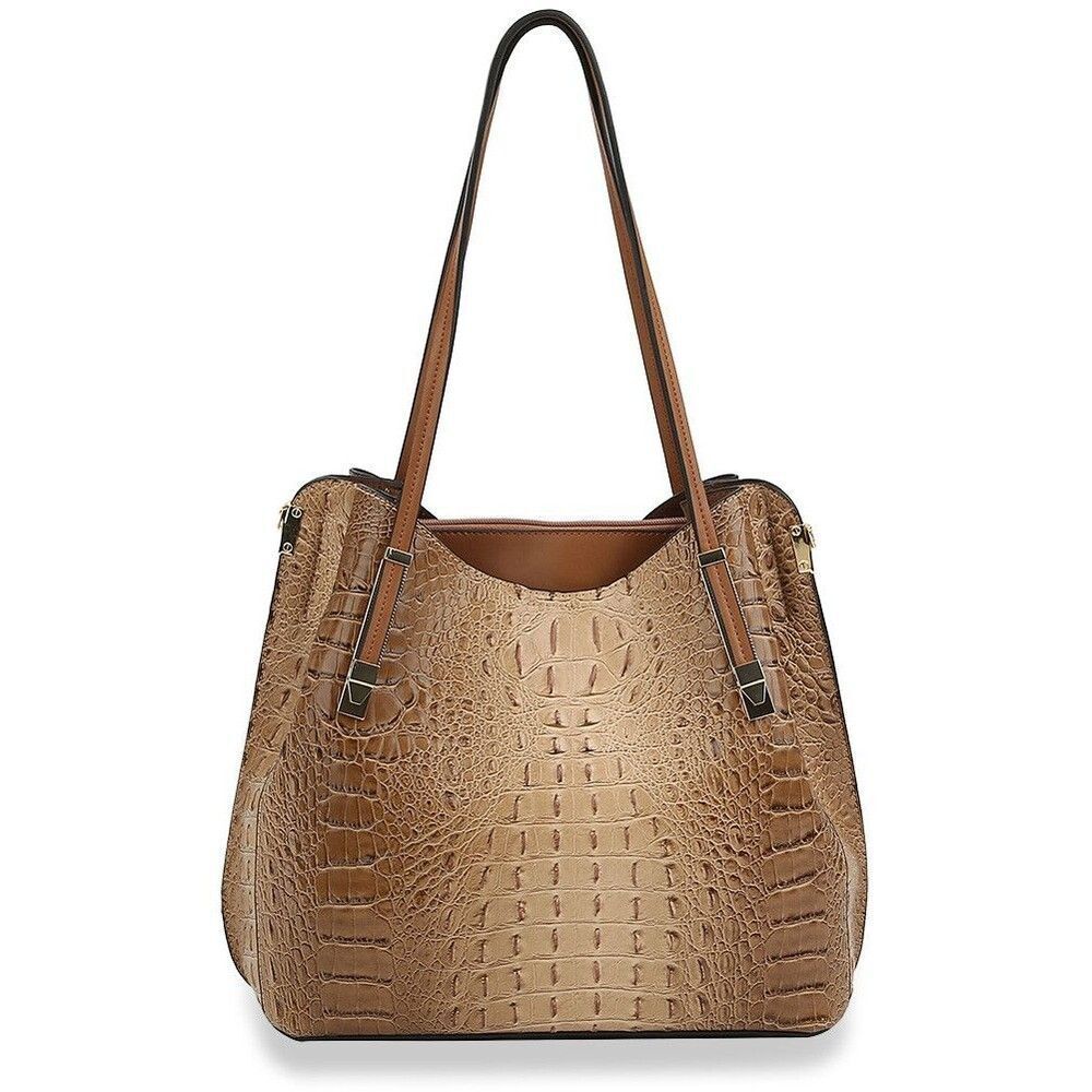 Embossed Alligator Handbags for Ladies Designer Purses Top Handle Shoulder Bag